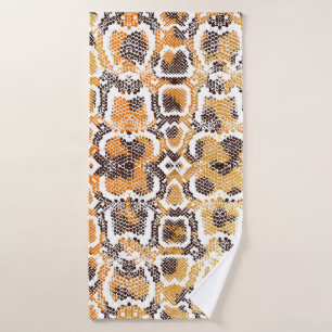 Animal print, leopard texture background, snake pa bath towel