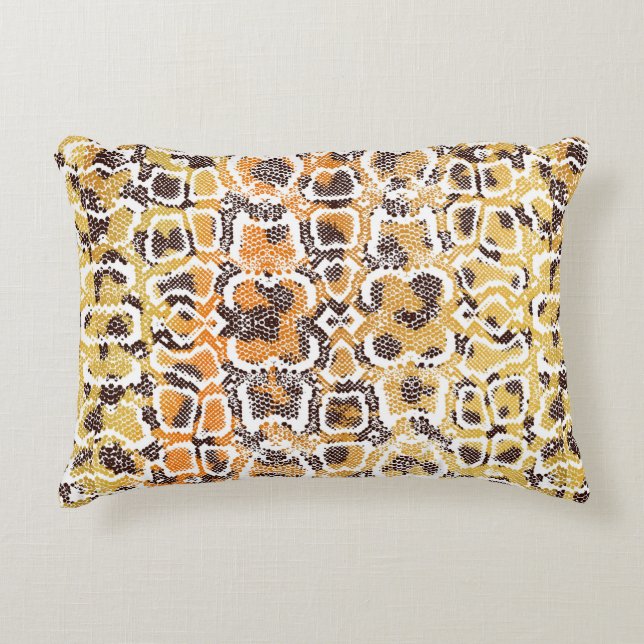 Animal print, leopard texture background, snake pa decorative cushion (Front)