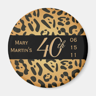 Animal Print Magnet - 40th Birthday
