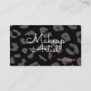Animal Print Makeup Artist Business Card