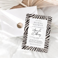 Animal Print Modern Blak & White Bridal Shower