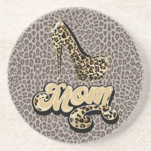 Animal Print MOM Designer Sand Stone Coaster