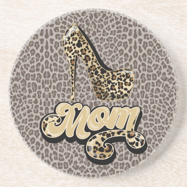 Animal Print MOM Designer  Sand Stone Coaster (Front)