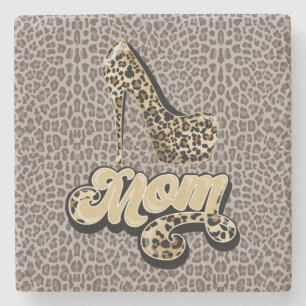 Animal Print MOM High Heel Stone Coaster