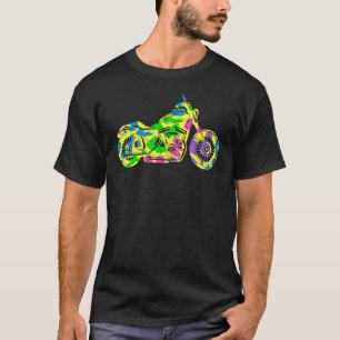 Animal Print Motorcycle Biker Biking Bikers Motorb T-Shirt