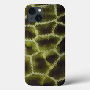 Animal Print Olive Green iPhone 13 Case