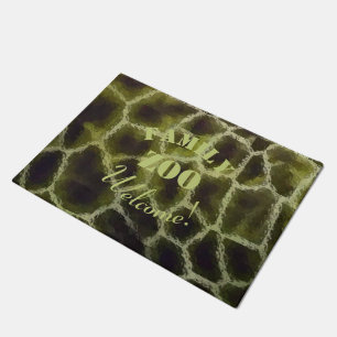 Animal Print Olive Green Doormat