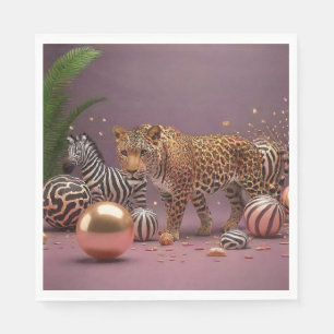 animal print paper napkins