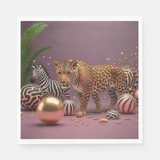 animal print paper napkins