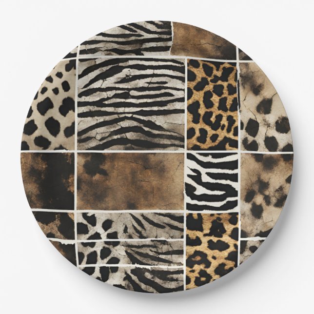 Animal Print - Paper Plates (Front)