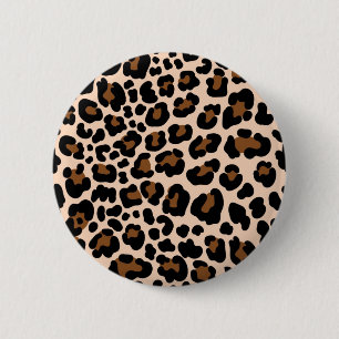 Animal print pattern 6 cm round badge