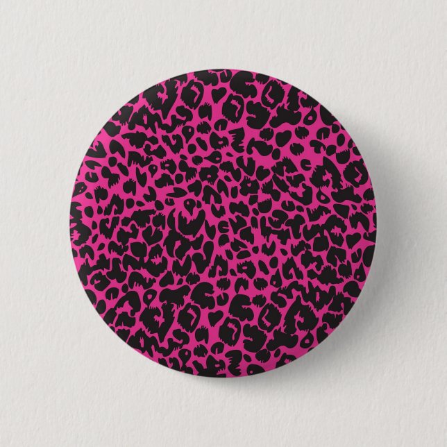 Animal print pattern 6 cm round badge (Front)