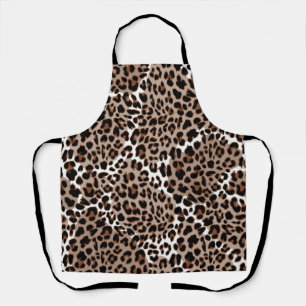 Animal print pattern apron