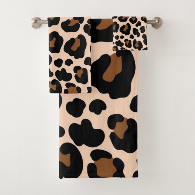 Animal print pattern bath towel set (Insitu)