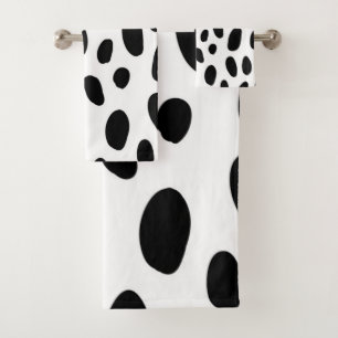 Animal print pattern bath towel set