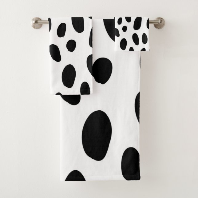Animal print pattern bath towel set (Insitu)