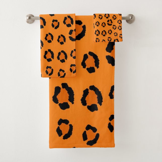 Animal print pattern bath towel set (Insitu)