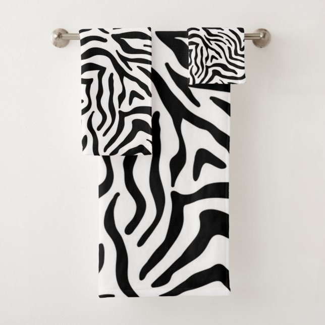Animal print pattern bath towel set (Insitu)