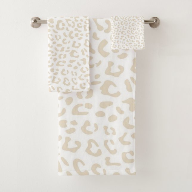 Animal print pattern bath towel set (Insitu)