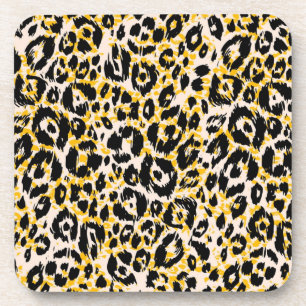 Animal print pattern coaster