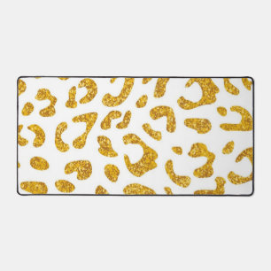 Animal print pattern desk mat