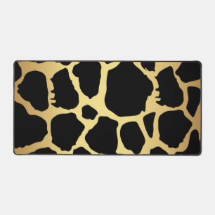 Animal print pattern desk mat