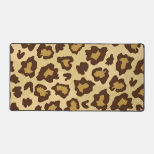 Animal print pattern desk mat