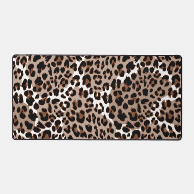 Animal print pattern desk mat (Front)