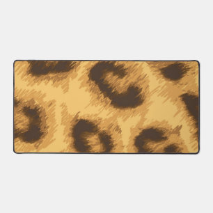 Animal print pattern desk mat
