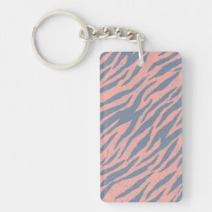 Animal print pattern key ring