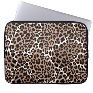 Animal print pattern laptop sleeve