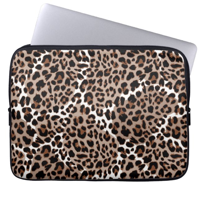Animal print pattern laptop sleeve (Front)