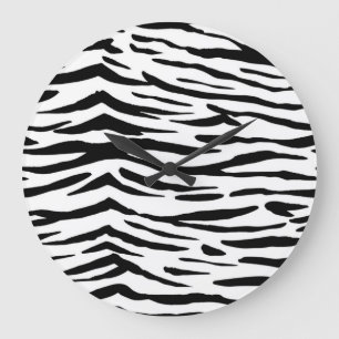 Animal print pattern large clock