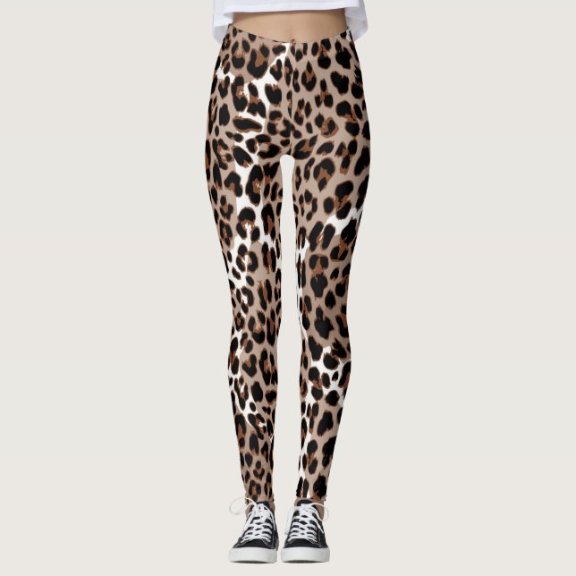 Animal print pattern leggings (Front)