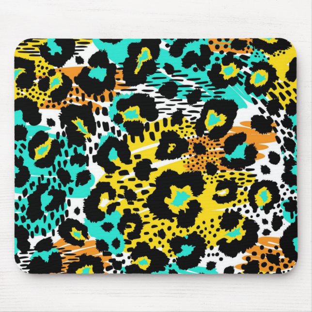 Animal print pattern mouse mat (Front)