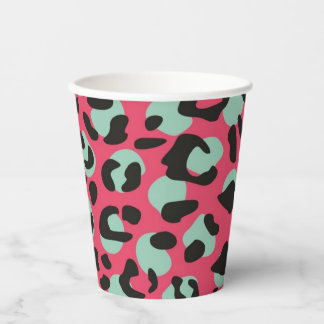 Animal print pattern paper cups