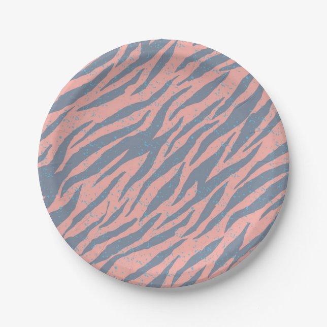 Animal print pattern paper plate (Front)