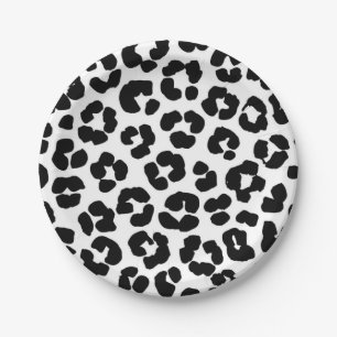Animal print pattern paper plate