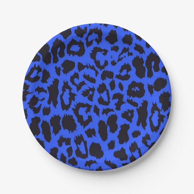 Animal print pattern paper plate (Front)