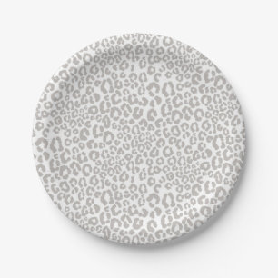 Animal print pattern paper plate