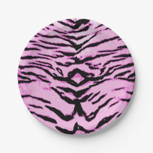 Animal print pattern paper plate