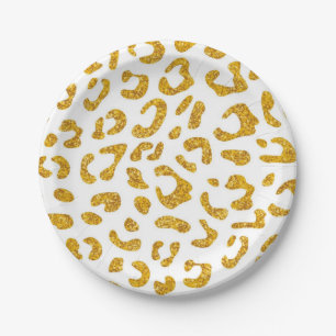 Animal print pattern paper plate