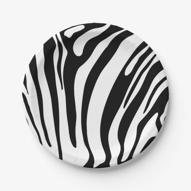 Animal print pattern paper plate (Front)