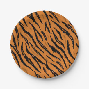 Animal print pattern paper plate