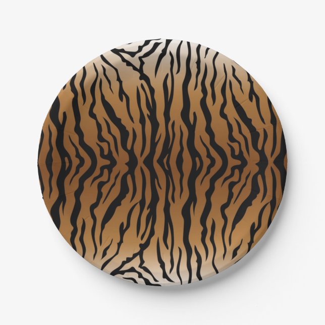 Animal print pattern paper plate (Front)