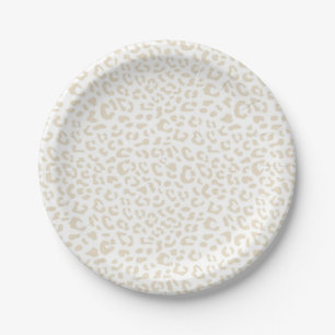 Animal print pattern paper plate