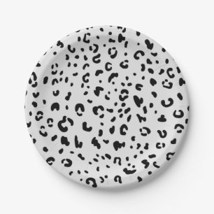 Animal print pattern paper plate