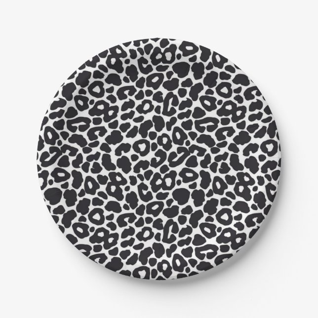 Animal print pattern paper plate (Front)