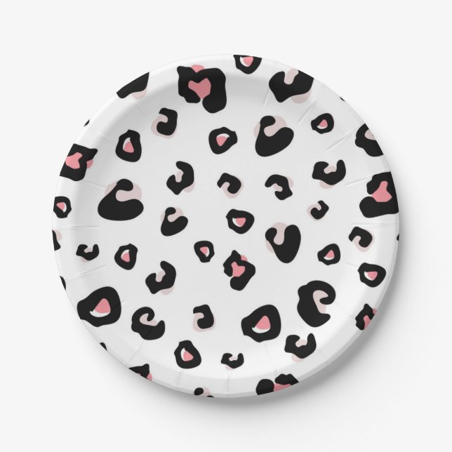 Animal print pattern paper plate (Front)