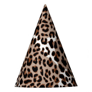 Animal print pattern party hat